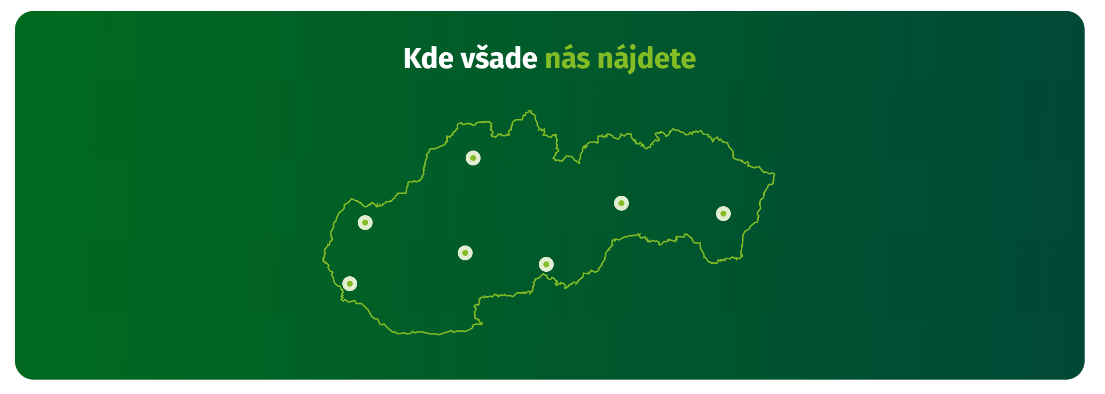 Geo mapa Envi-Pak Ukázka geomapy s pobočkami na projektu Envi-Pak