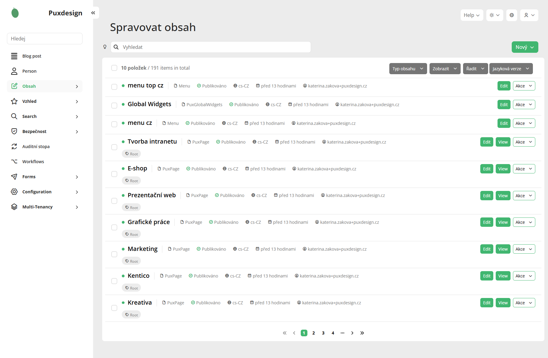 New CMS design preview