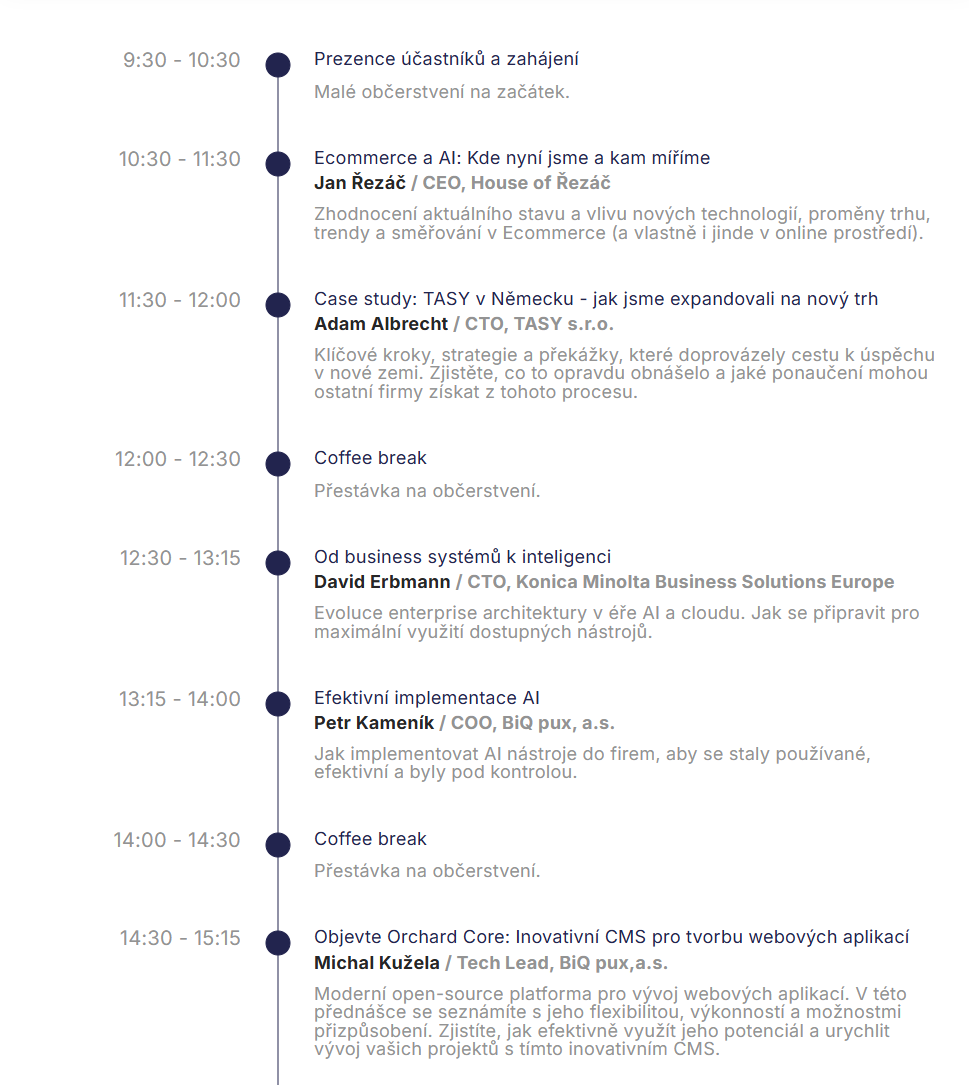 Timeline widget example on the PuxCon project